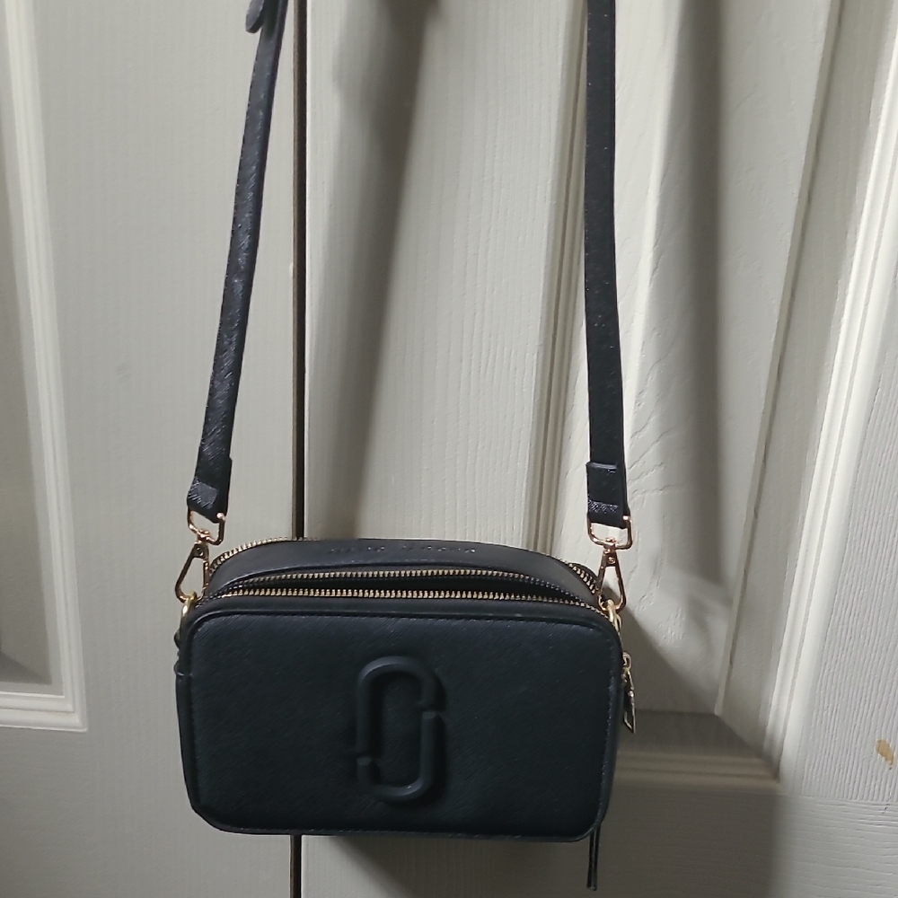 Marc Jacobs Black Crossbody Bag with Logo Detail